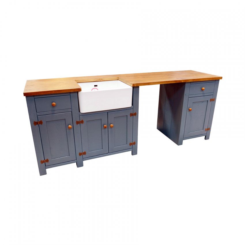 Rustic Freestanding Kitchen Belfast Sink Unit 